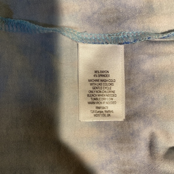 Blue Tie Dye Strapless Maxi Dress or Maxi Skirt Size Large - Picture 4 of 4